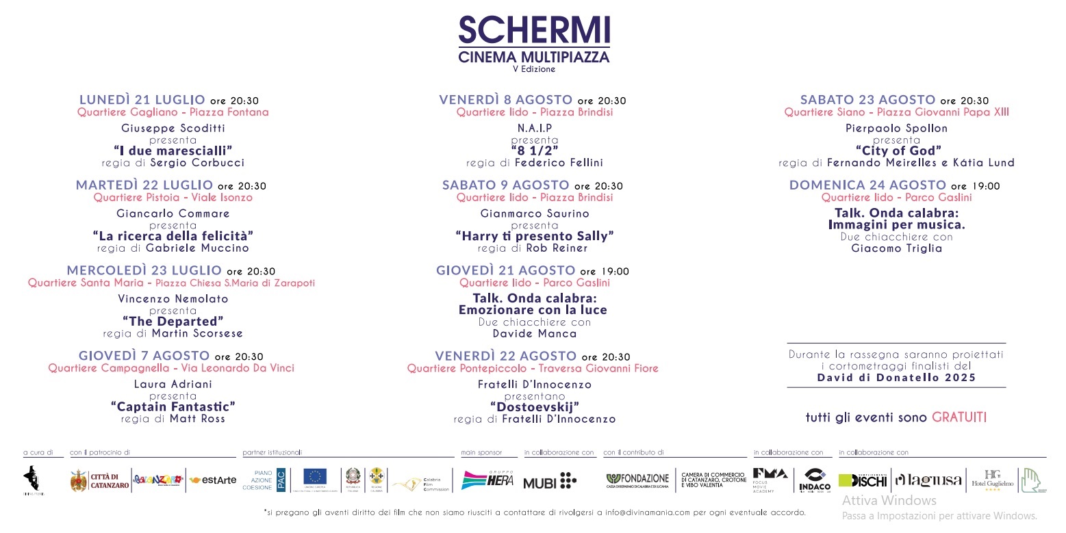 Locandina evento Schermi Cinema Multipiazza