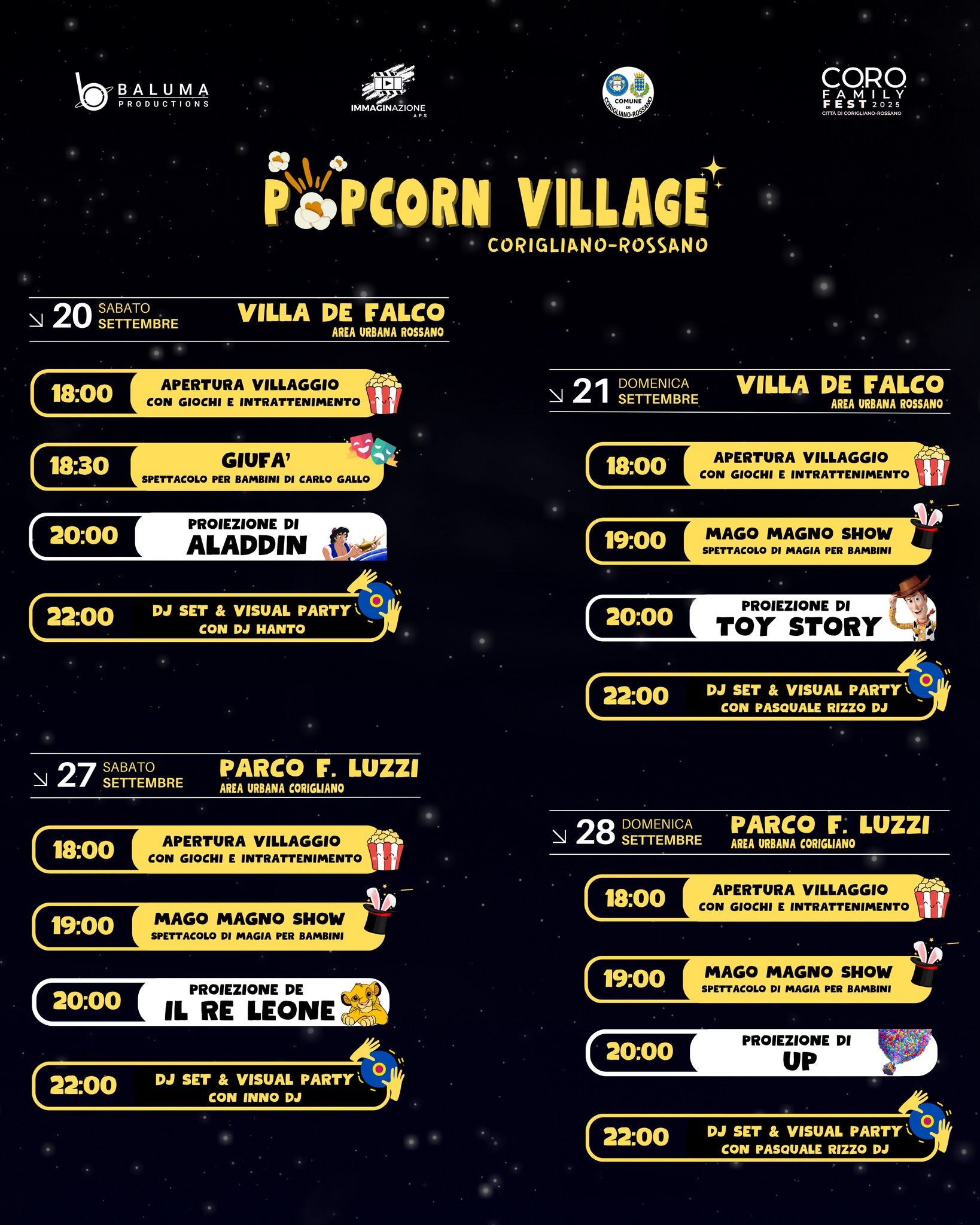 Popcorn village programma