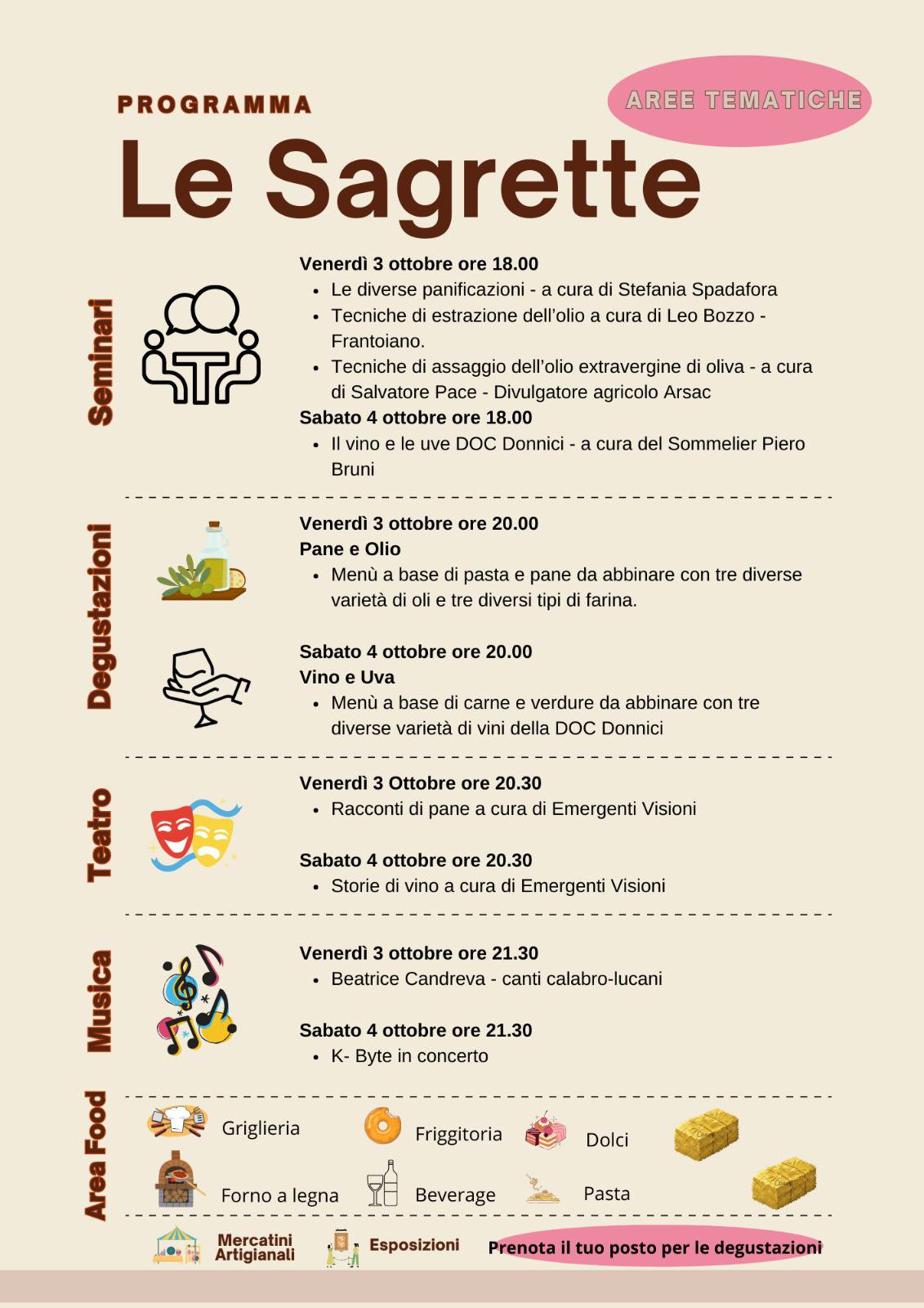 Le sagrette programma