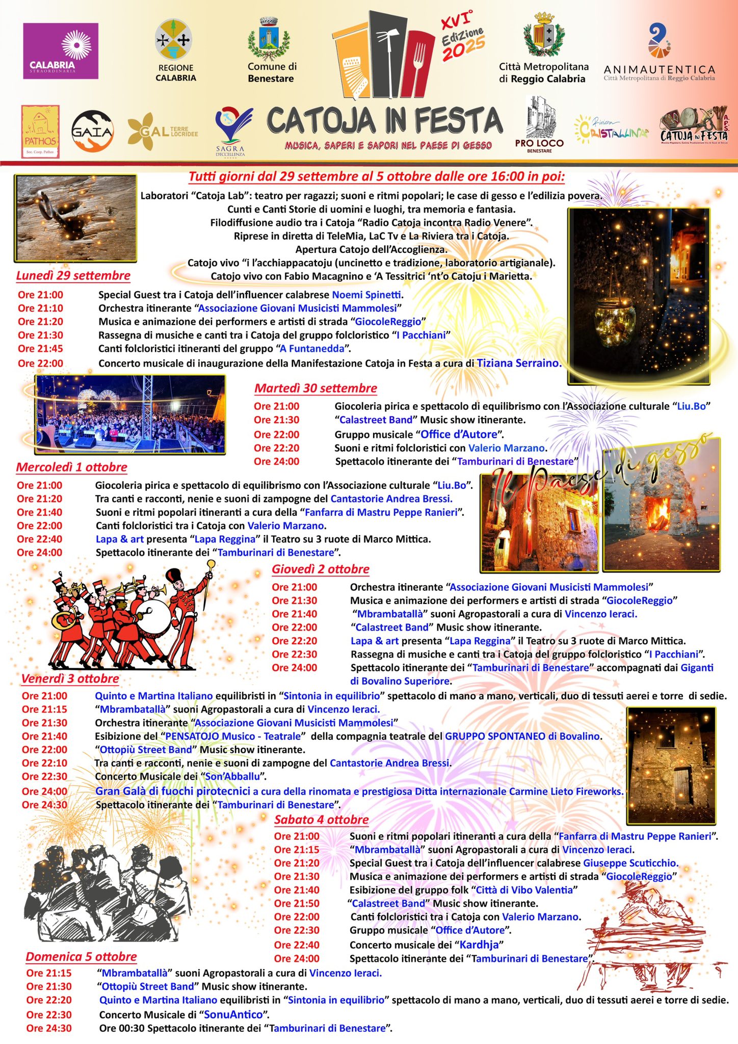 Catoja in festa programma