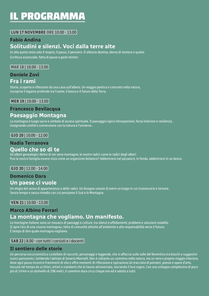 Programma Alte quote grandi storie