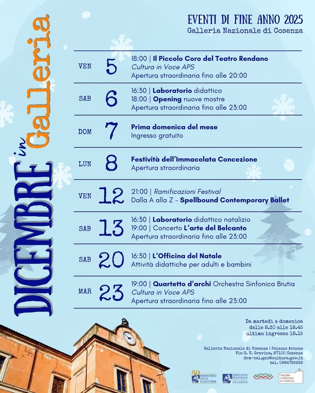Programma Dicembre in Galleria