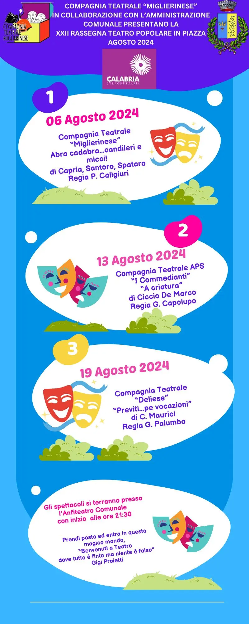 XXII Rassegna Teatrale agosto 2024