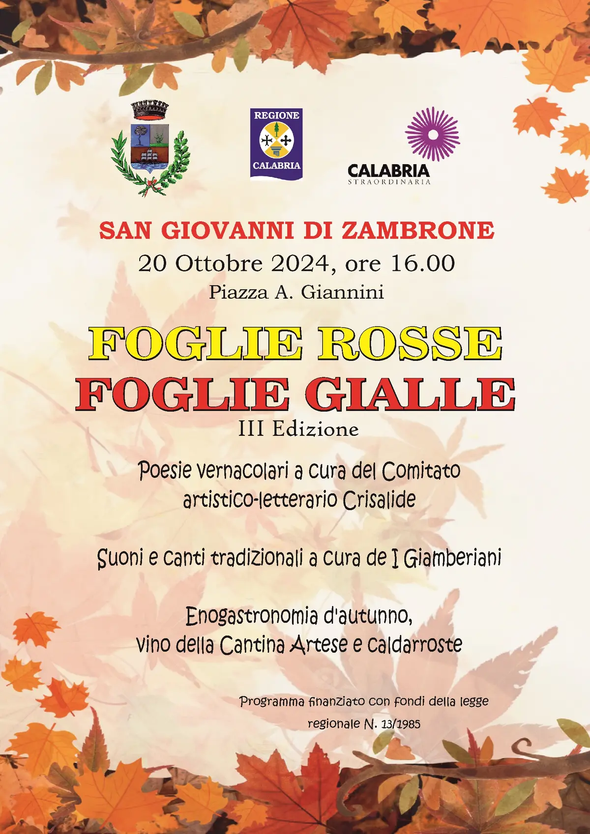 Foglie rosse foglie gialle locandina