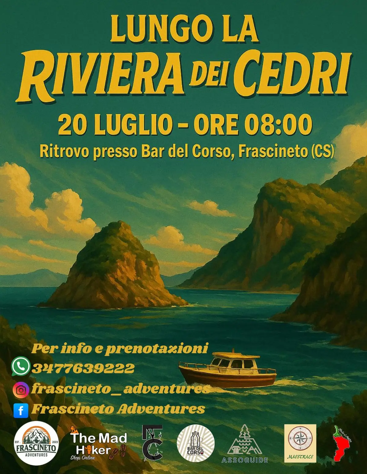 Locandina evento Lungo la Riviera dei Cedri