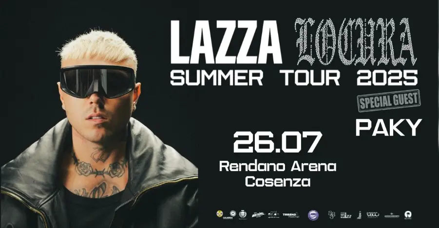 Locandina concerto Lazza a Cosenza