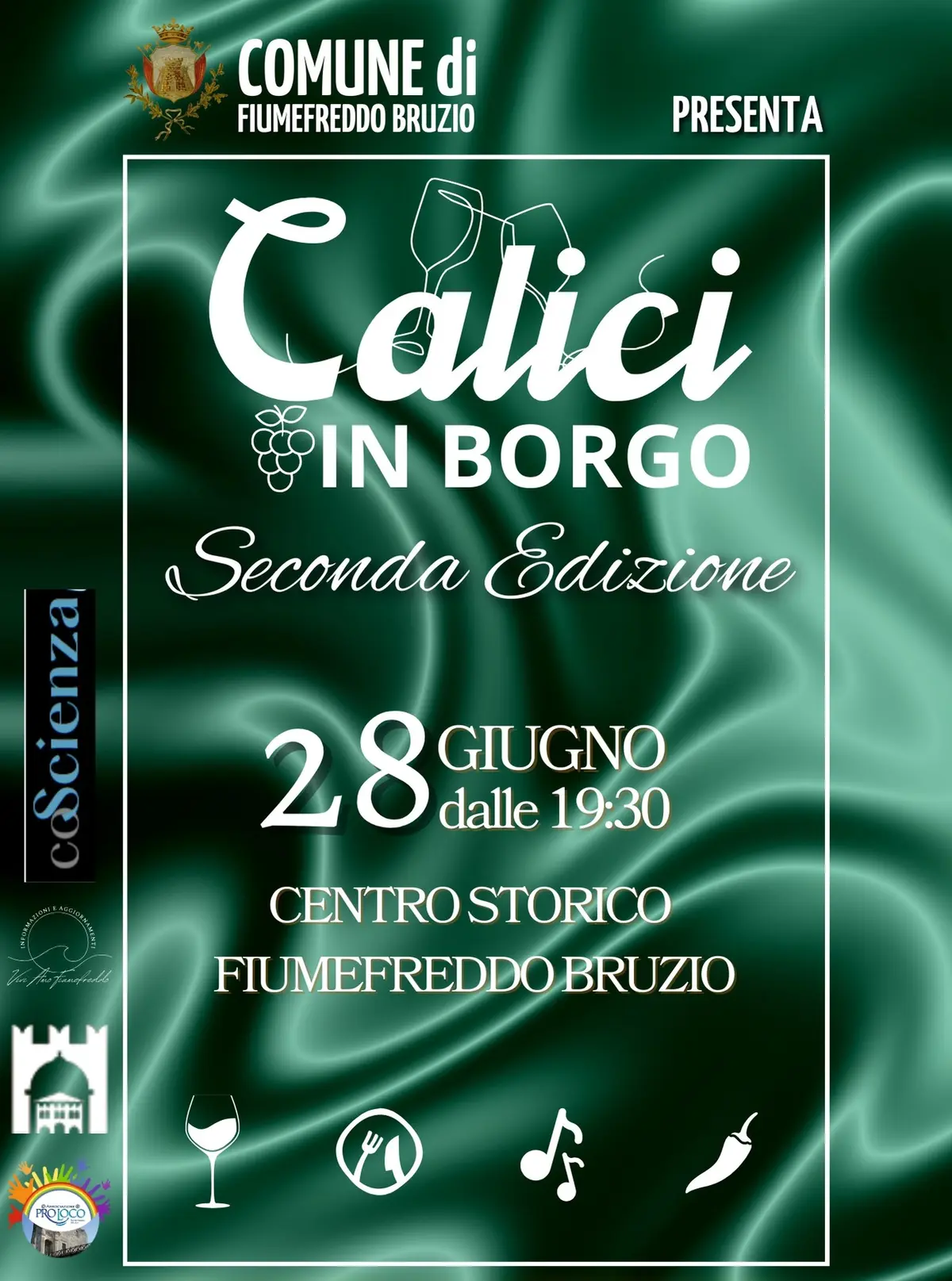 Locandina evento Calici in borgo a Fiumefreddo Bruzio