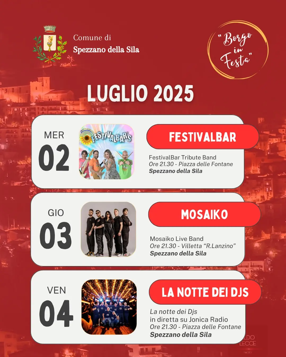 Locandina Estate a Spezzano della Sila