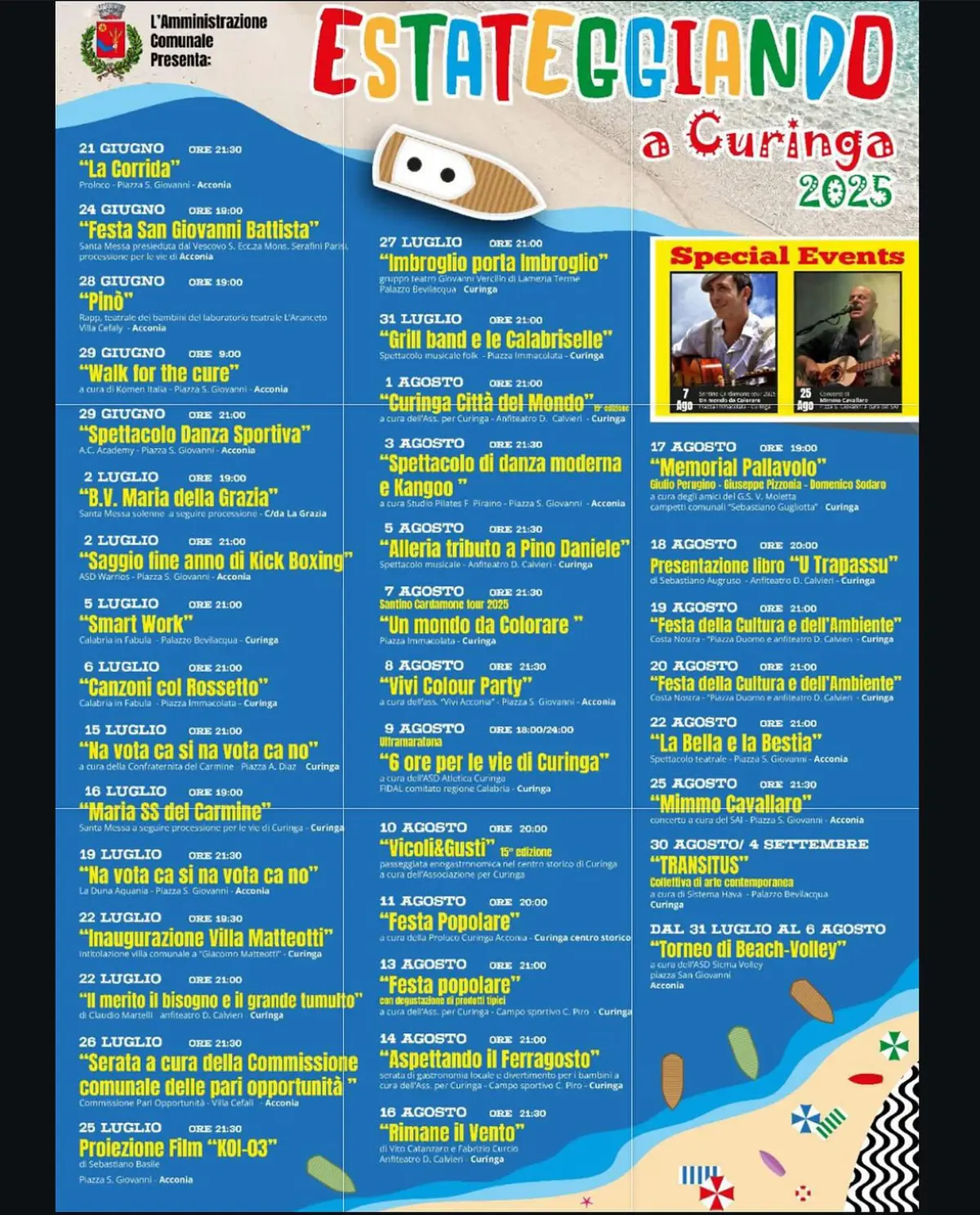 Calendario evento Estate a Curinga