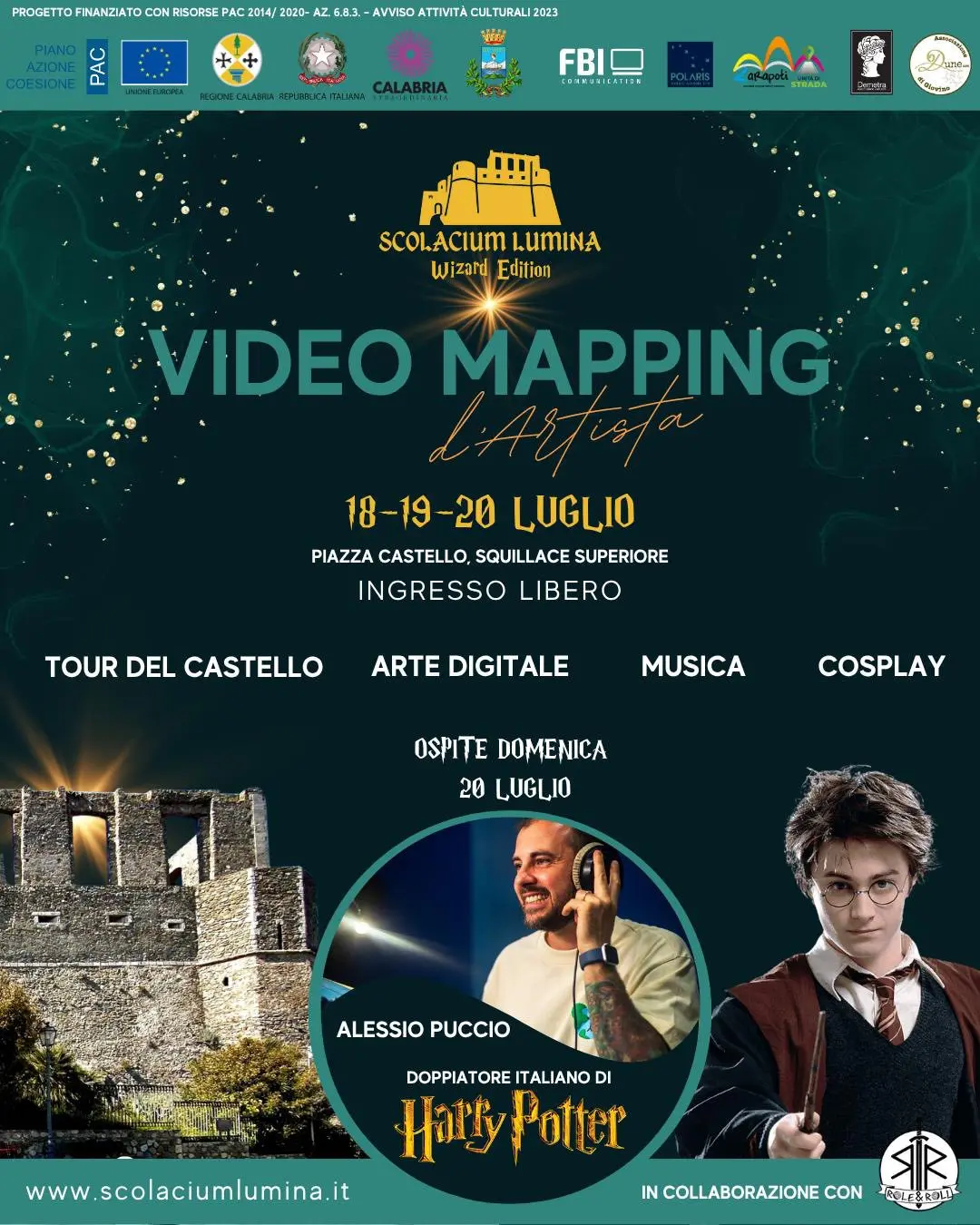 Locandina evento Video mapping d'artista