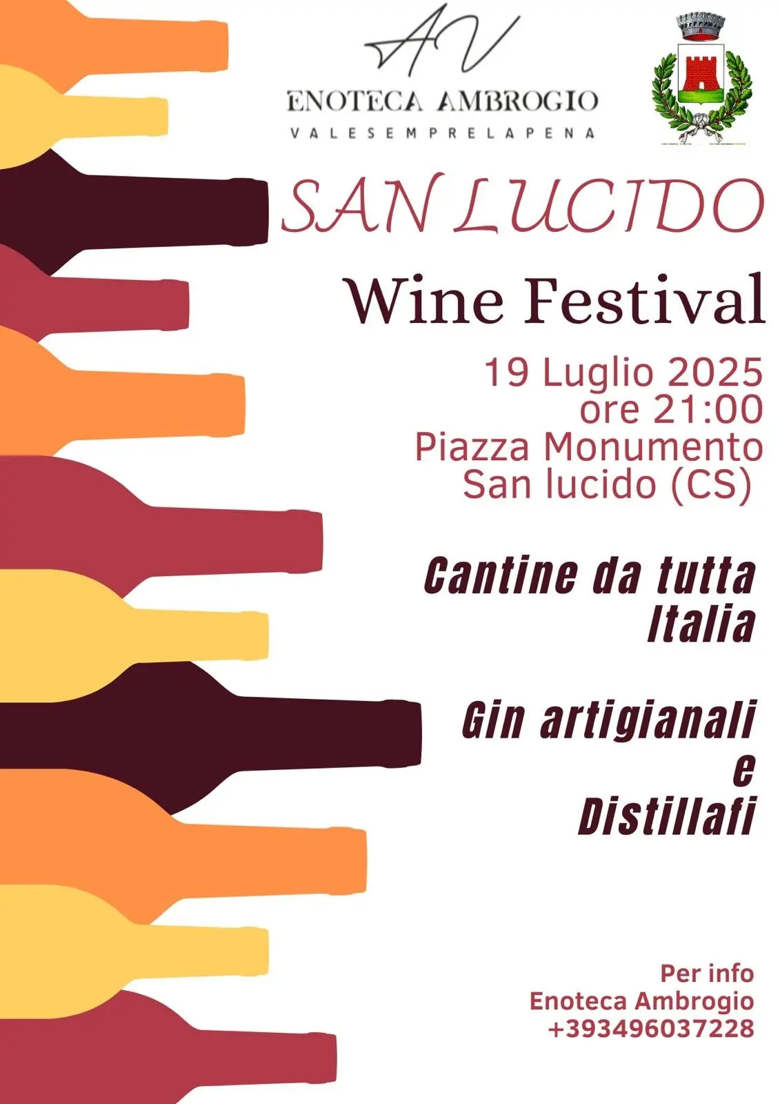 Locandina evento San Lucido Wine Festival