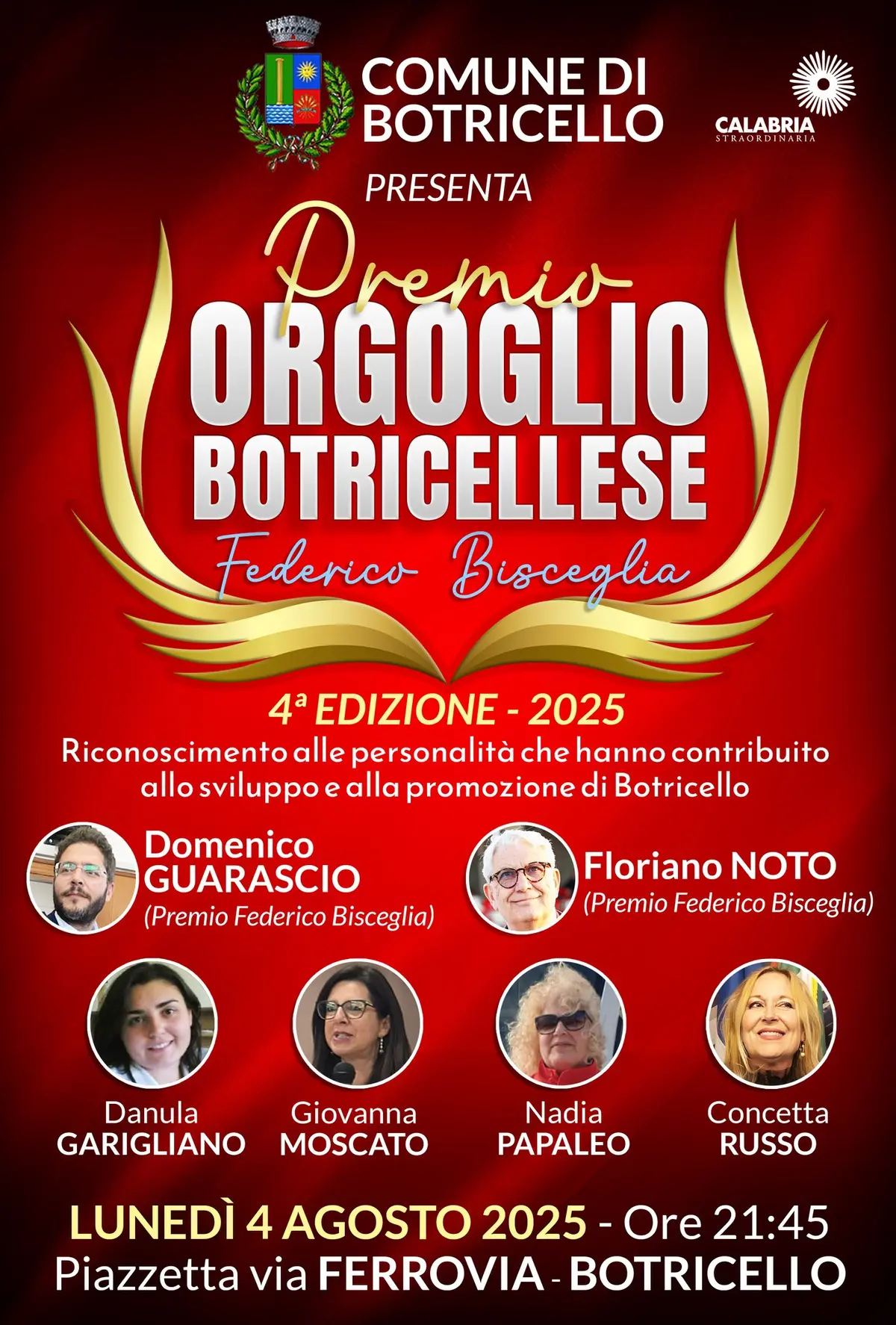 "Pride of Botricello - Federico Bisceglia" Prize