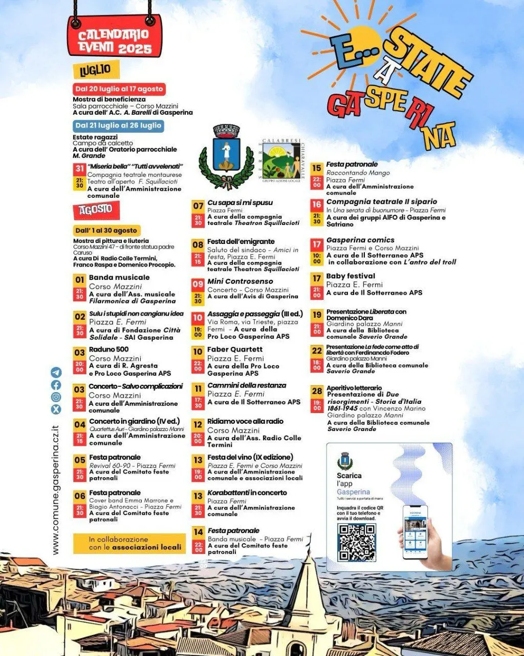 Calendario eventi Estate a Gasperina