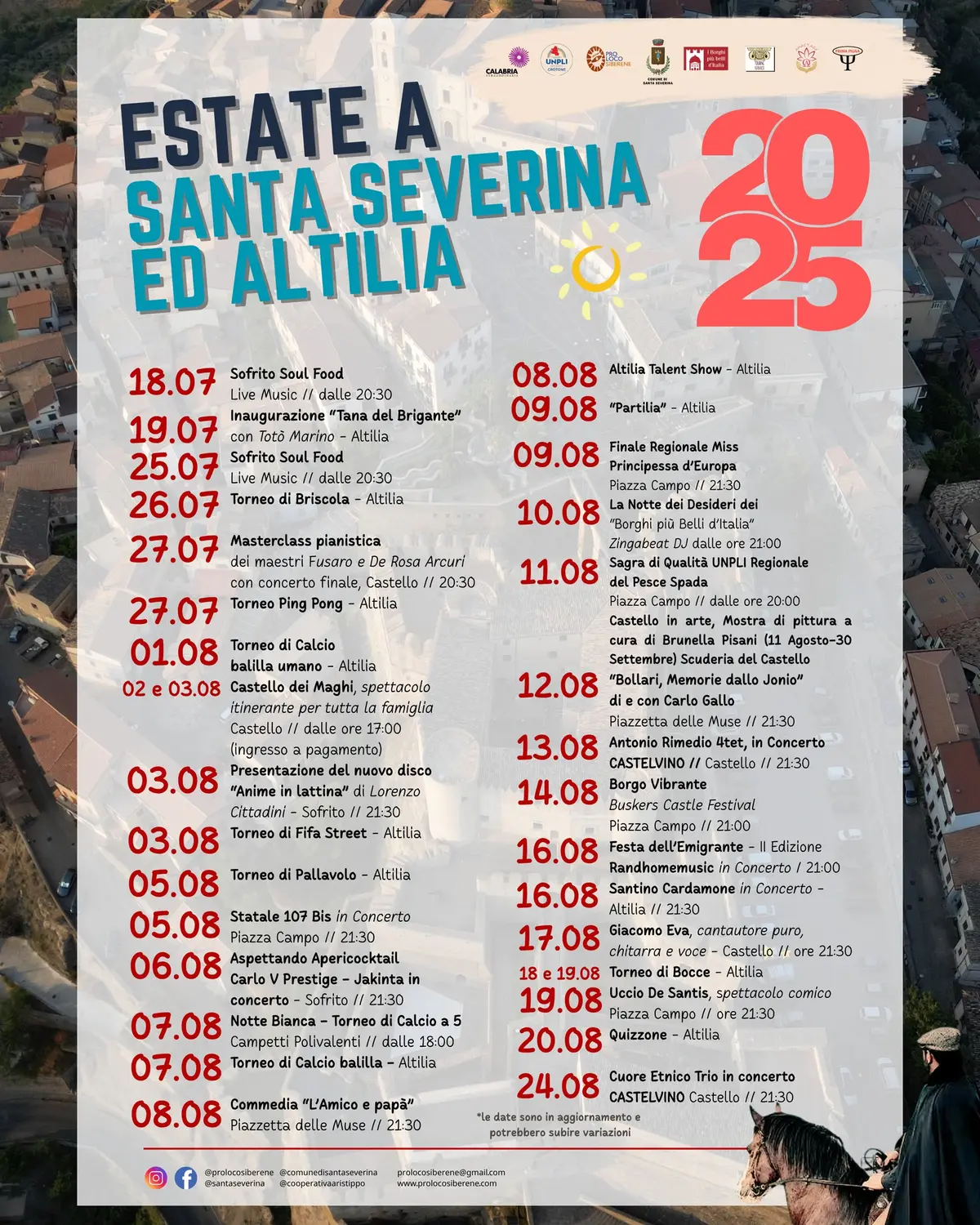 Calendario eventi Estate a Santa Severina