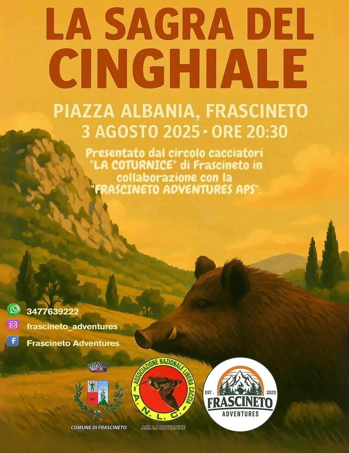 Locandina della sagra del cinghiale