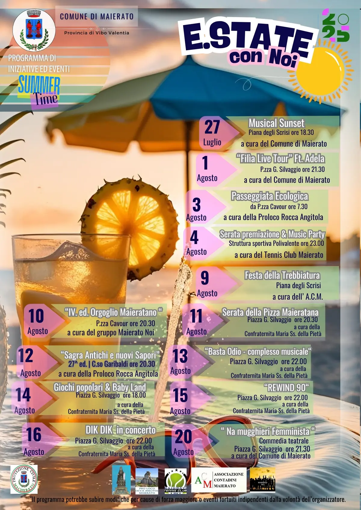 Calendario eventi Estate a Maierato