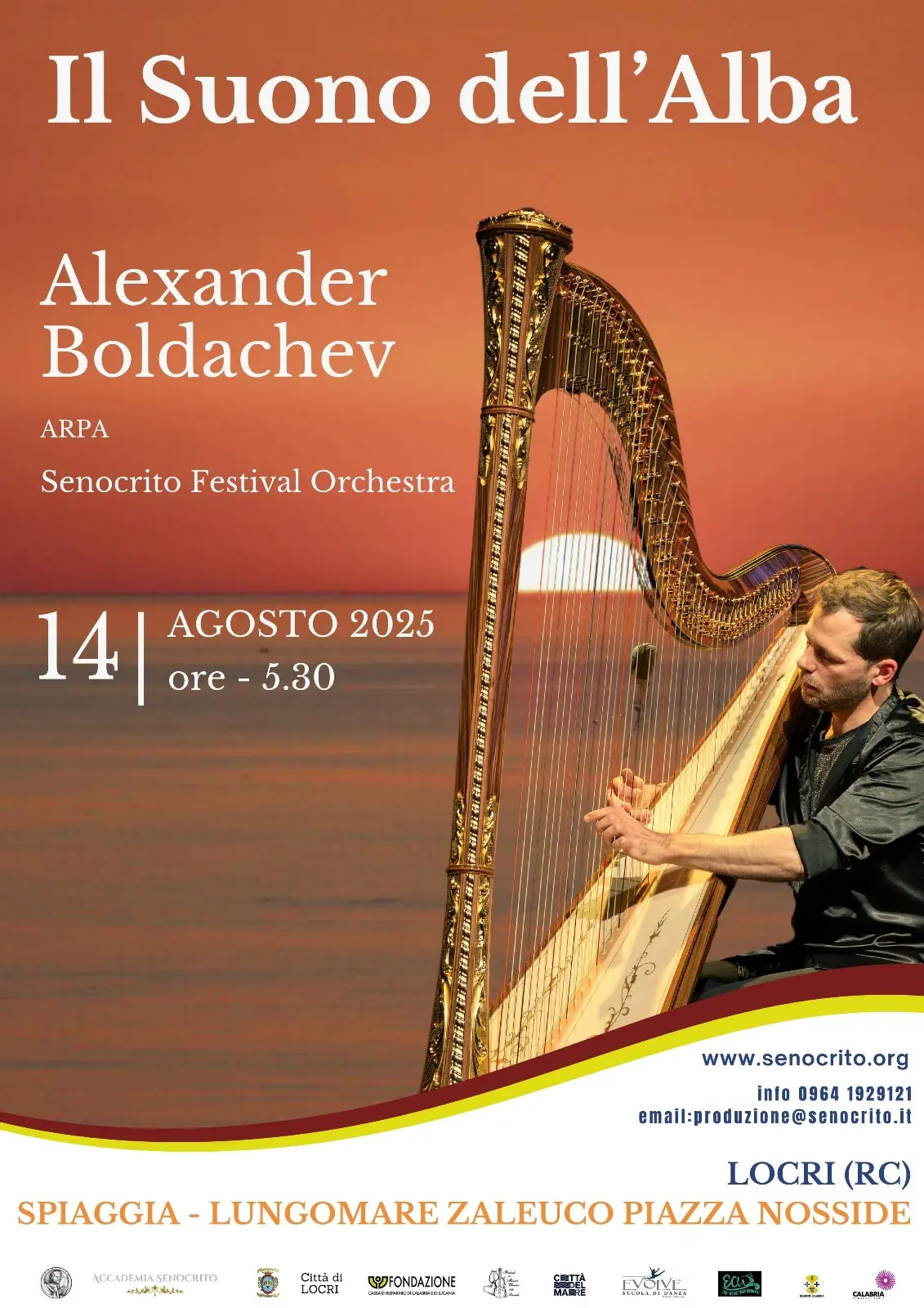 Locandina evento Il Suono dell'Alba Locri 2025