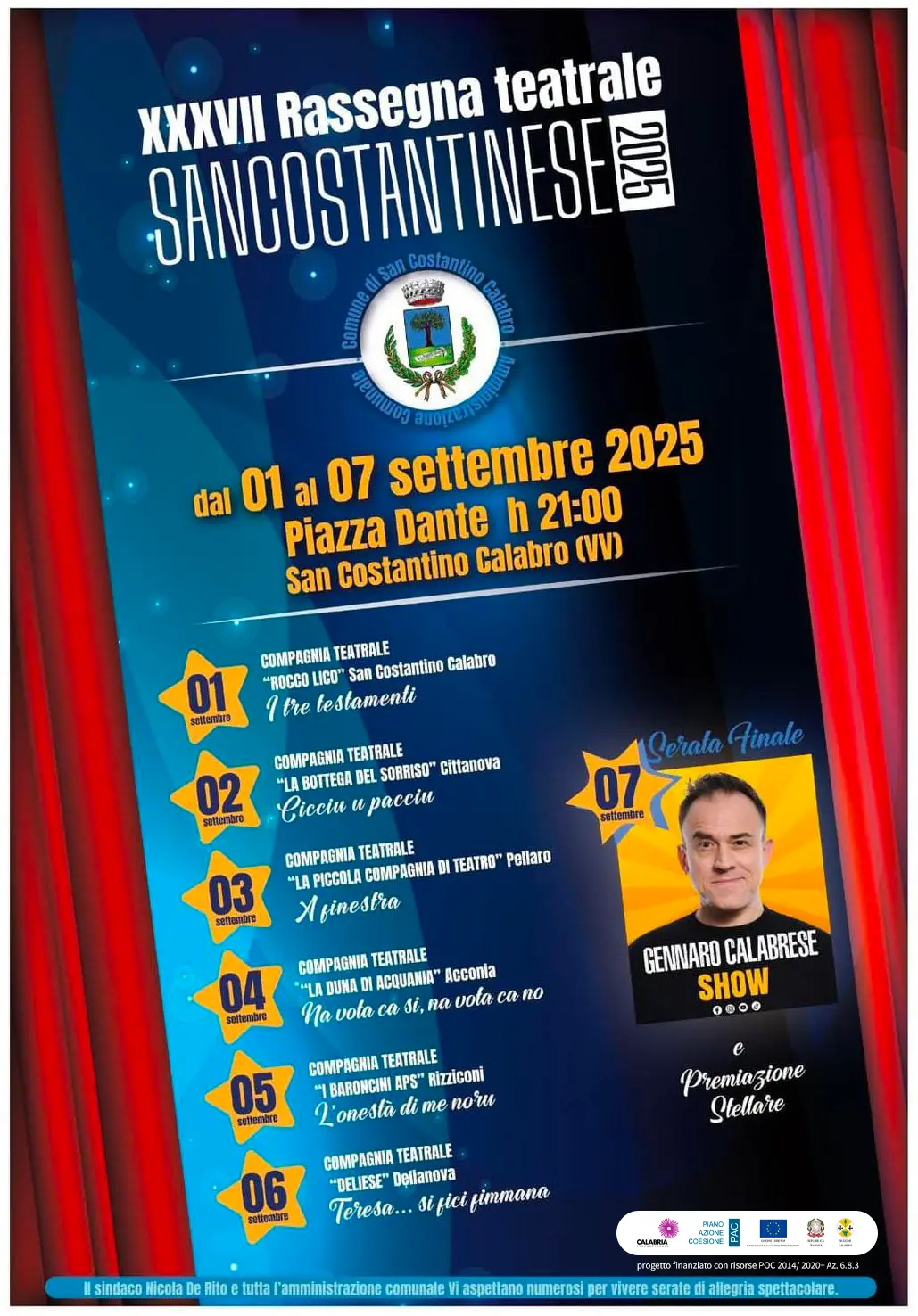Locandina evento Rassegna teatrale san costantino calabro
