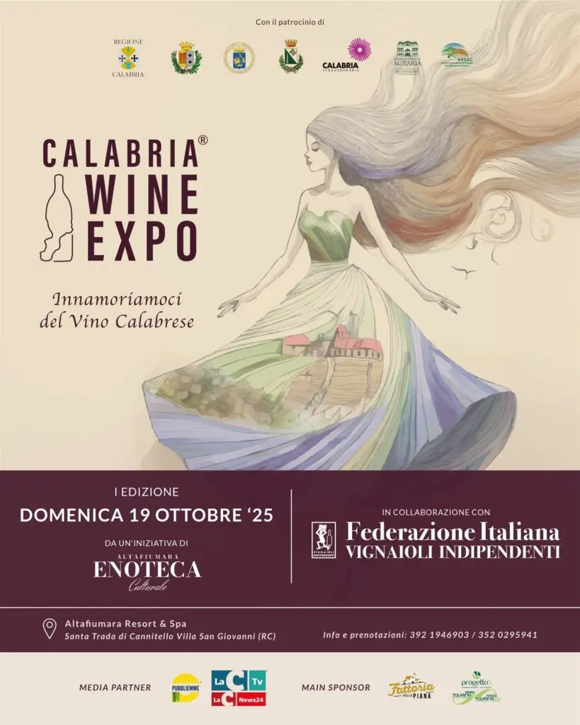 Domenica 19 ottobre 2025, l’Enoteca Culturale di Altafiumara, sulla suggestiva Costa Viola di Reggio Calabria, ospita la prima edizione del Calabria Wine Expo, un evento promosso in collaborazione con(...)