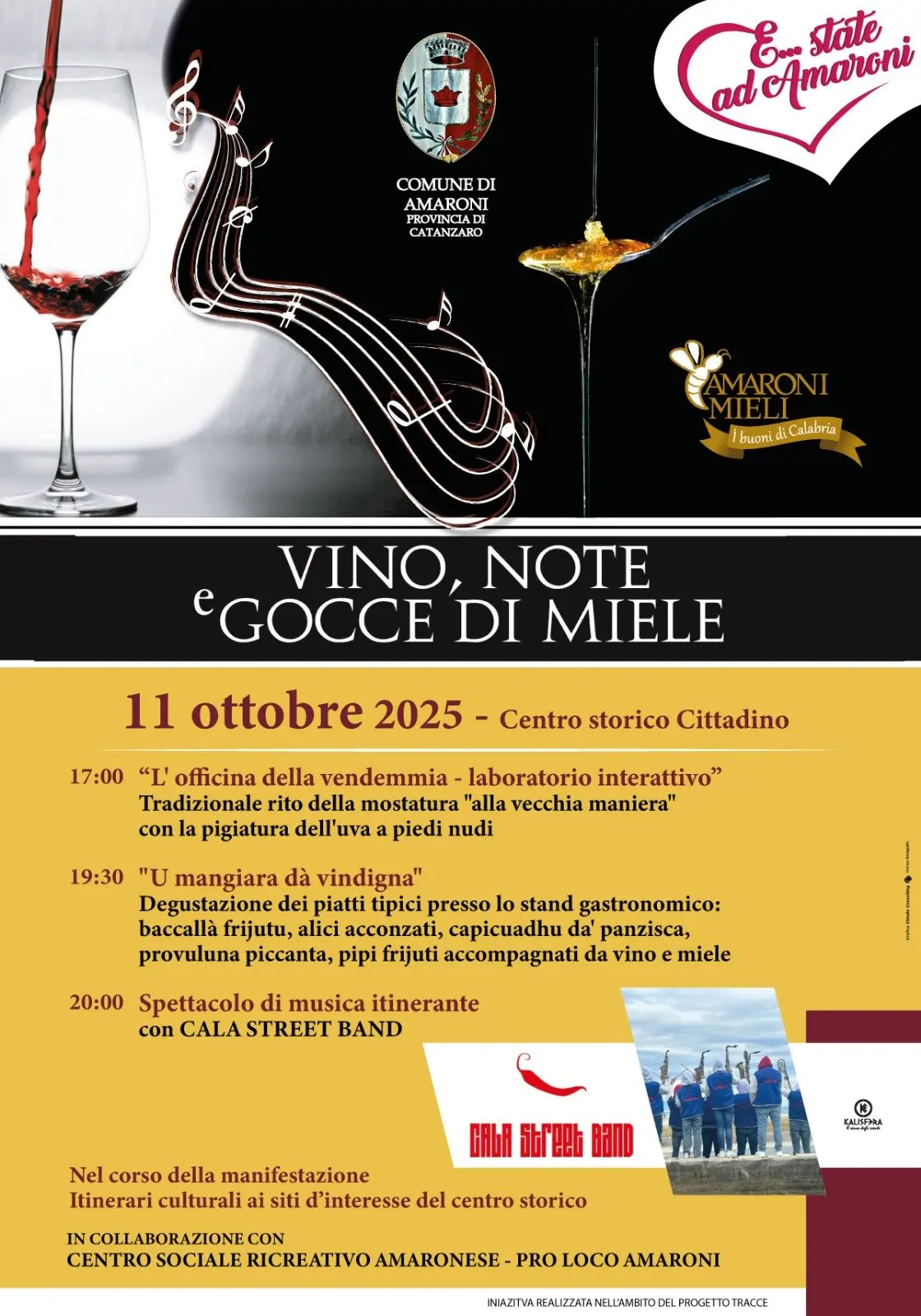 Locandina evento Vino, Note e Gocce di Miele