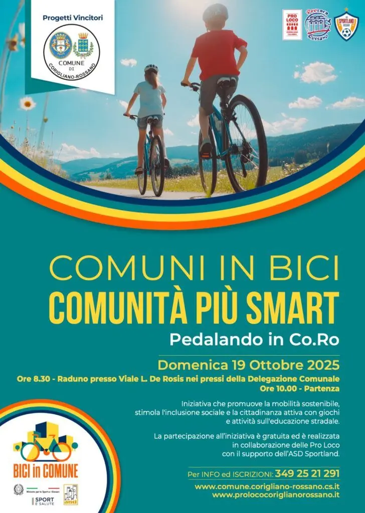 Locandina evento Comuni in bici