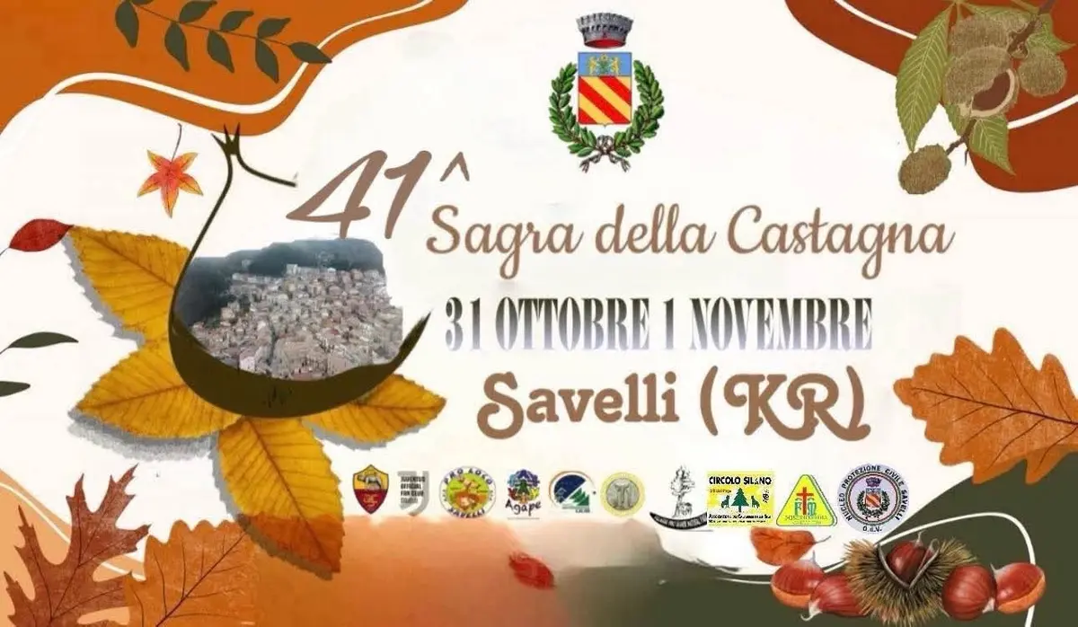 Locandina evento Sagra della Castagna Savelli