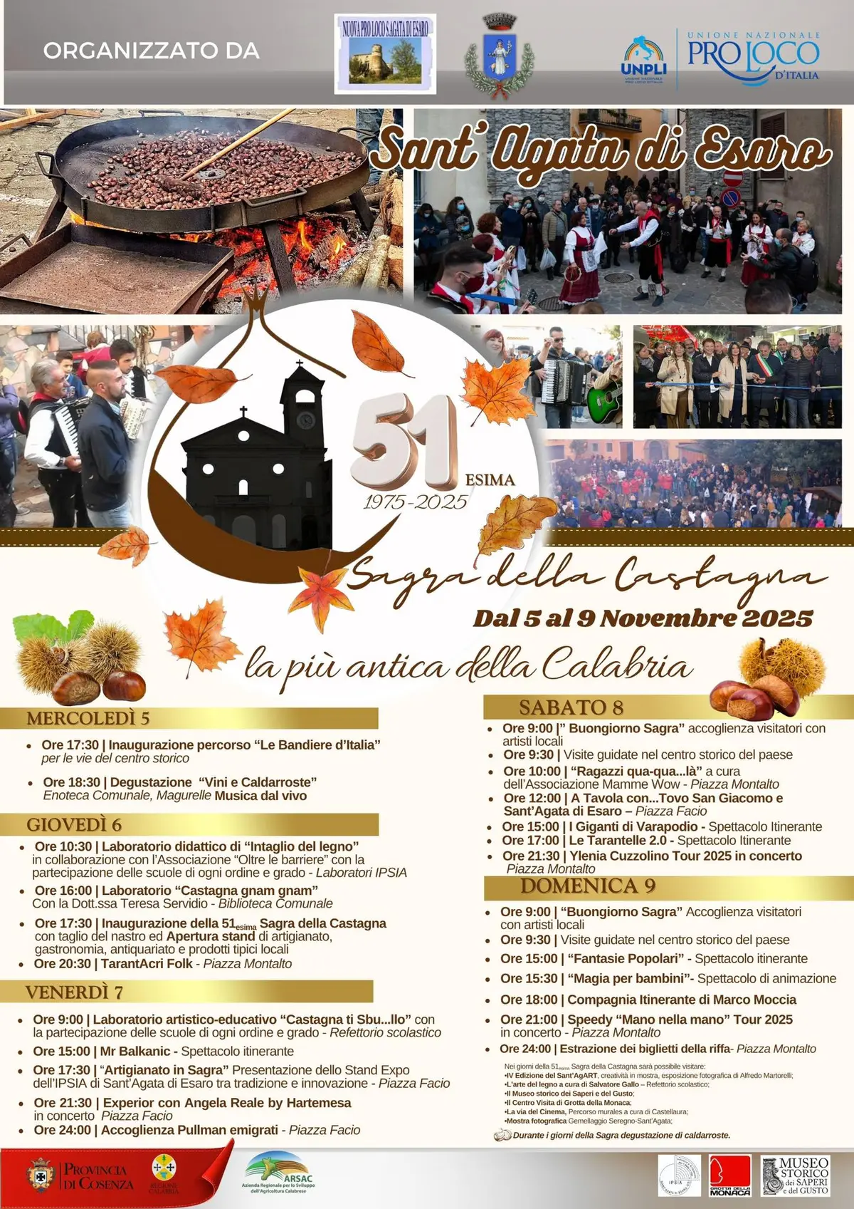Locandina evento Sagra della castagna Sant Agata
