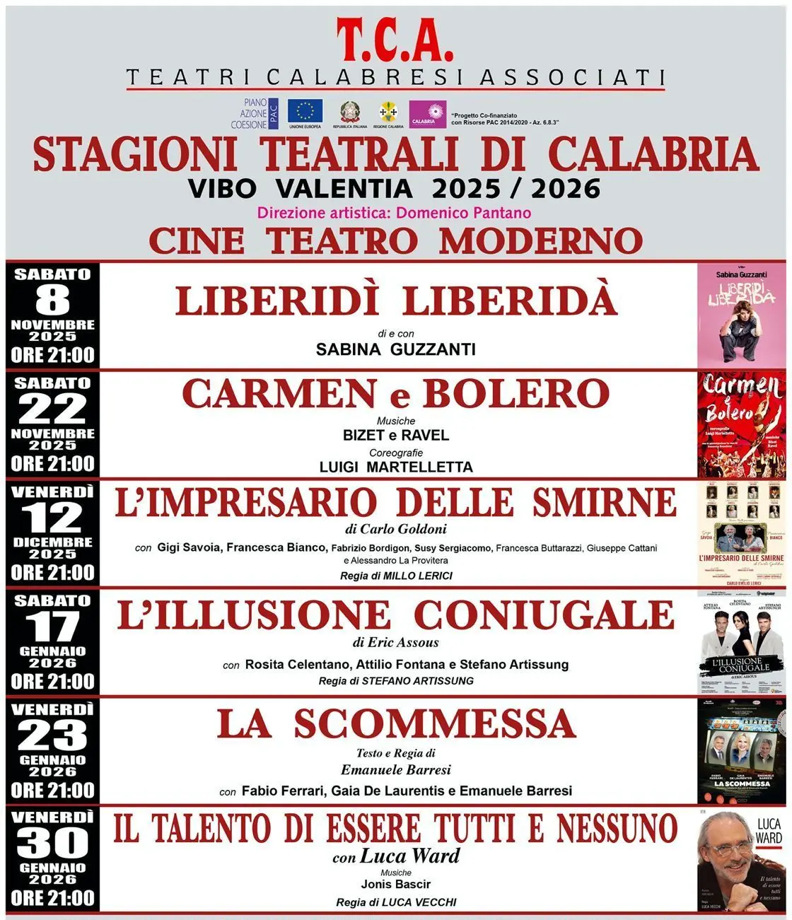 Locandina evento Stagioni Teatrali di Calabria - Vibo Valentia