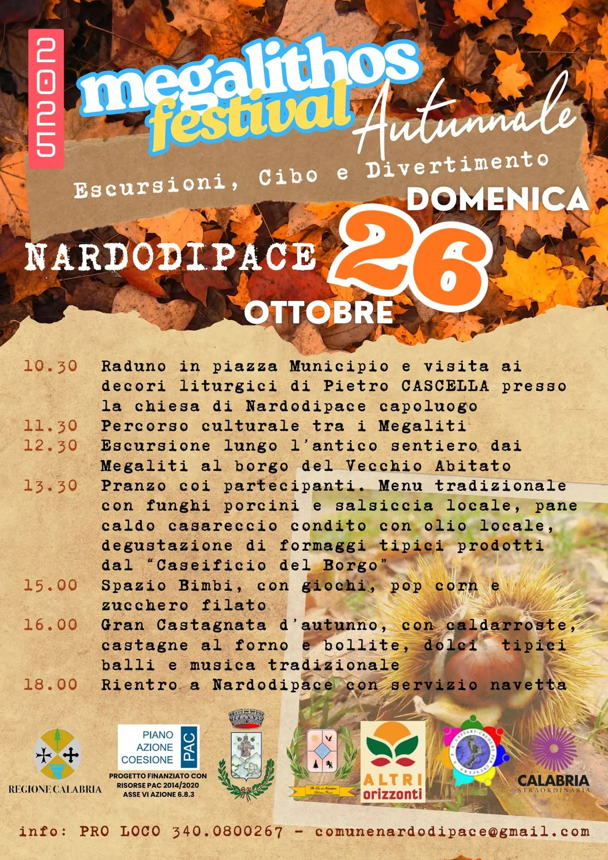 Locandina evento Megalithos Festival Autunnale