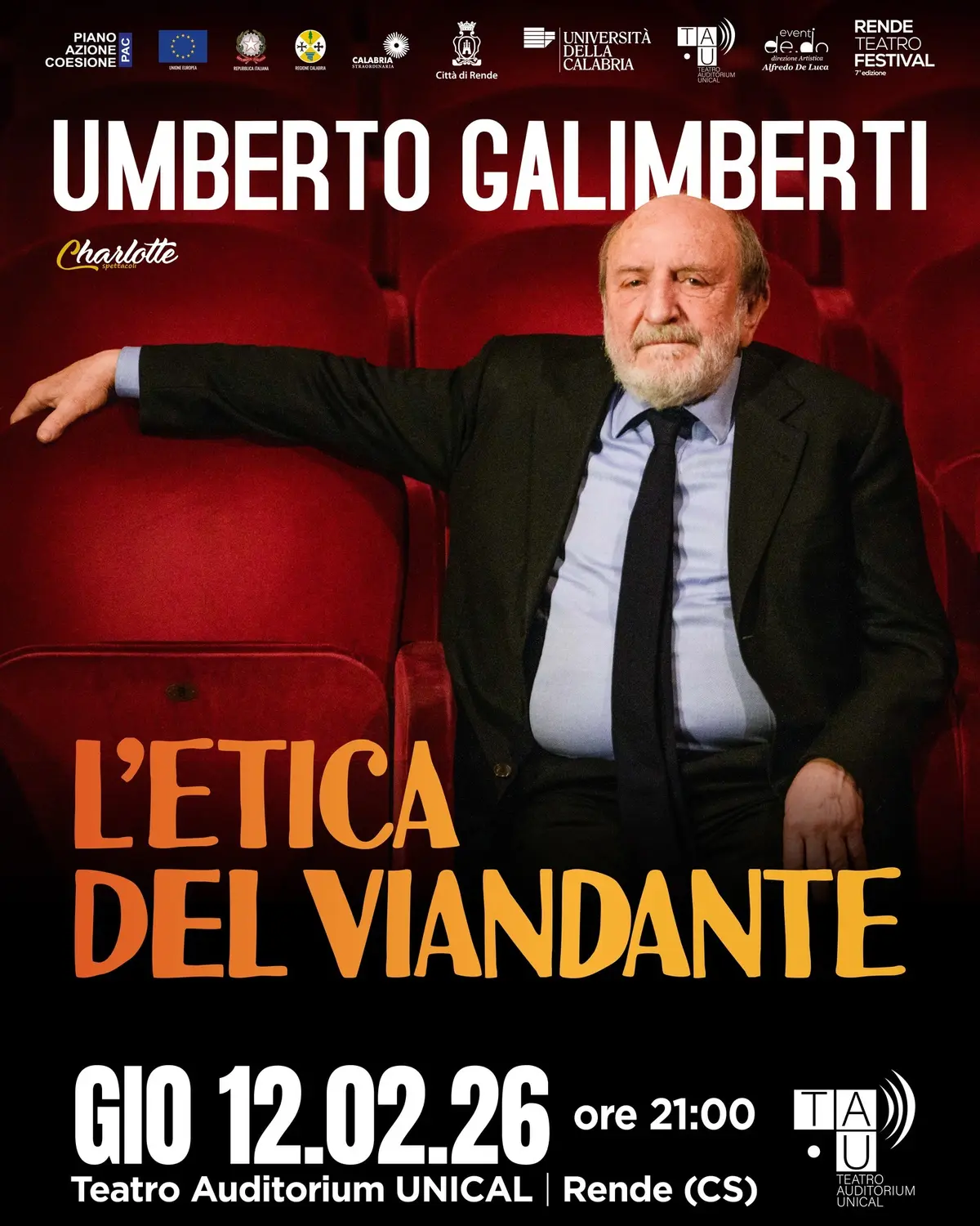 Locandina evento Umberto Galimberti