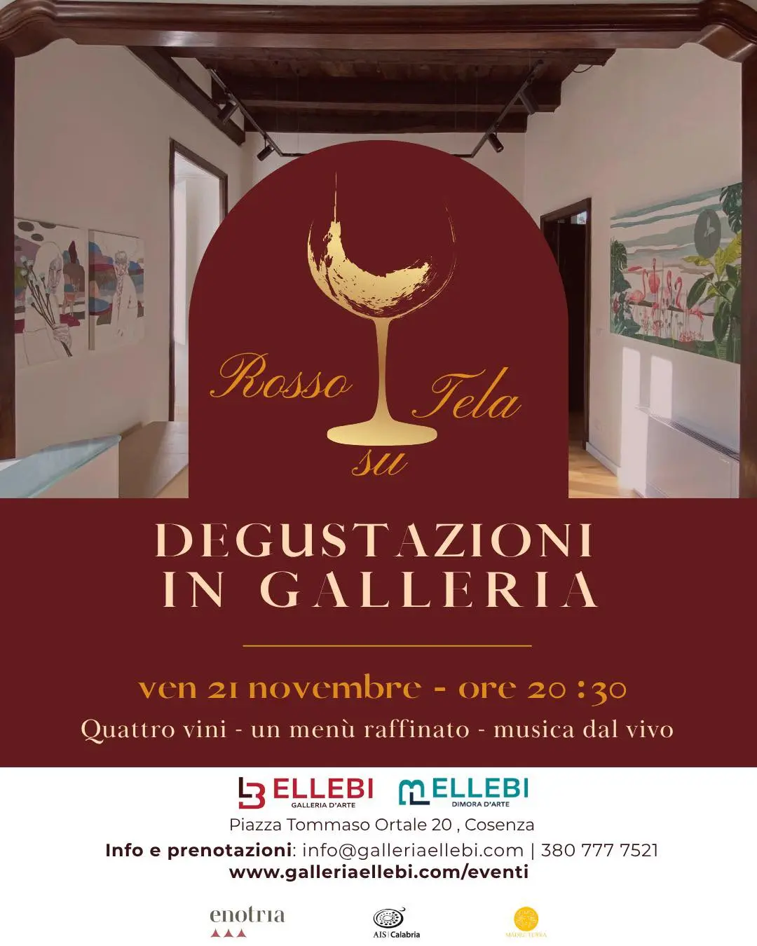 Locandina evento Rosso su tela