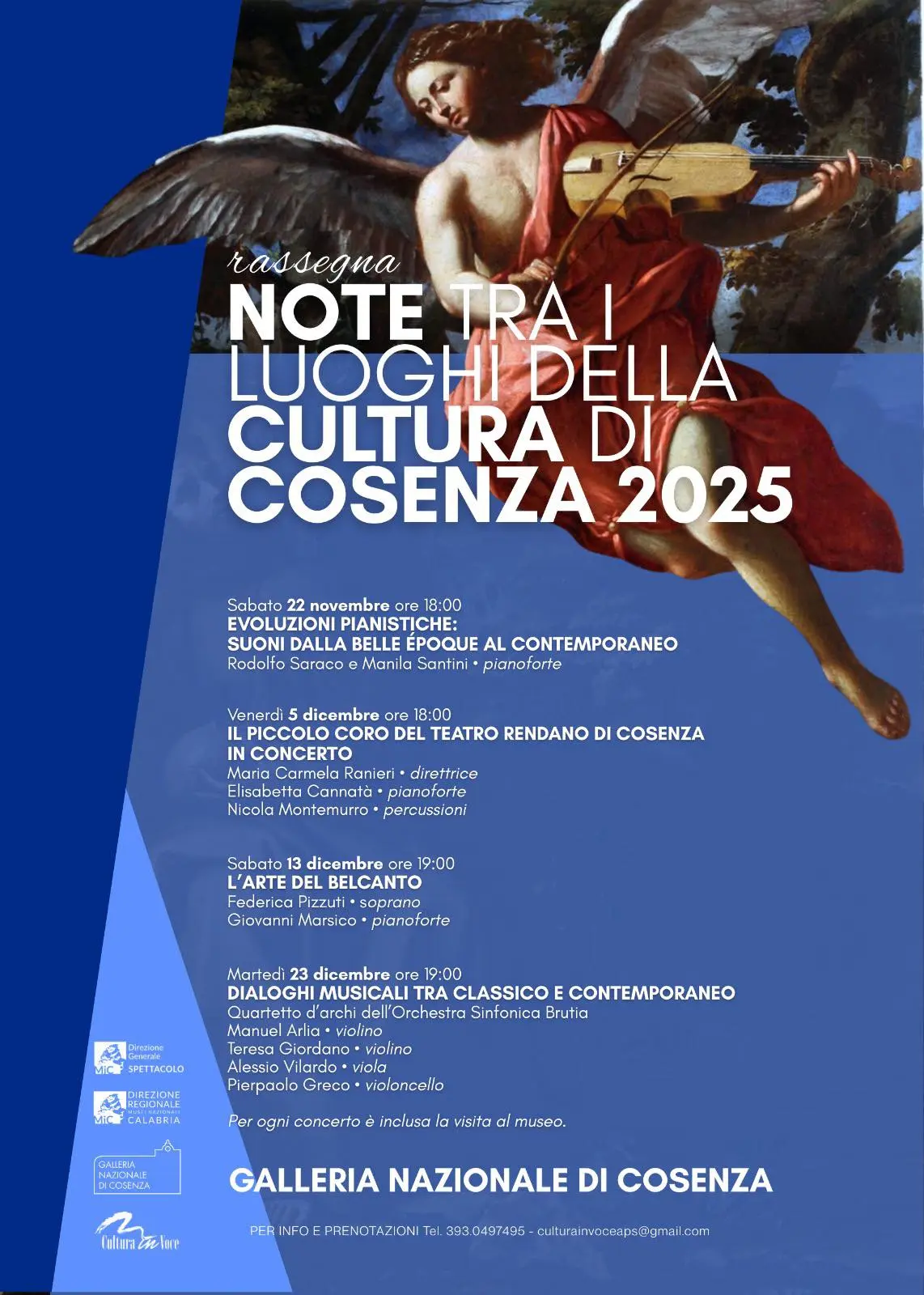 Locandina evento Note tra i luoghi della cultura di Cosenza
