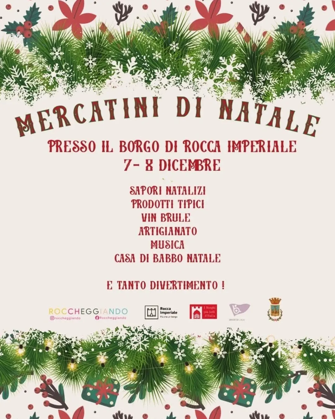 Locandina evento Mercatini di Natale Rocca Imperiale