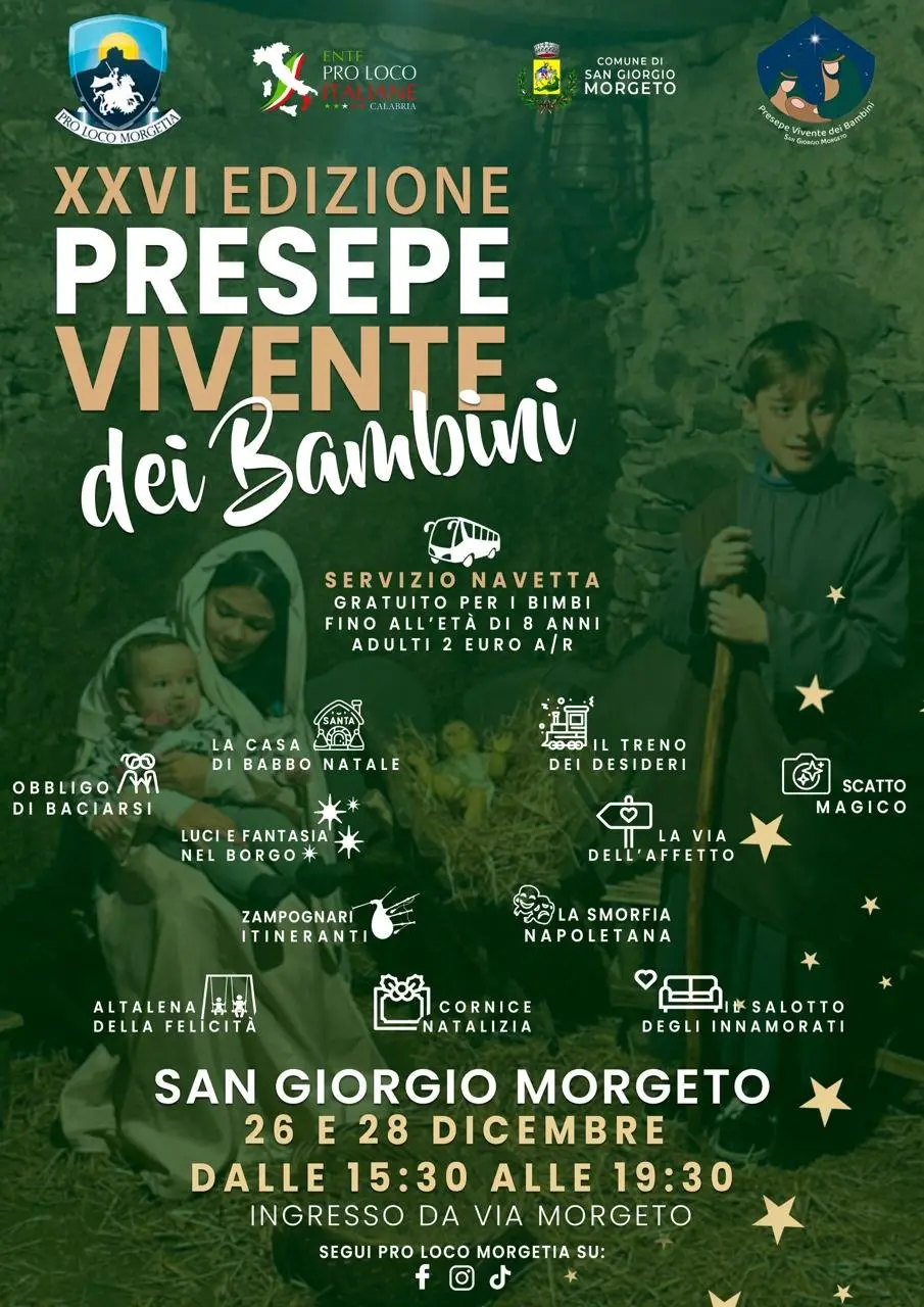 Locandina evento Presepe vivente dei bambini