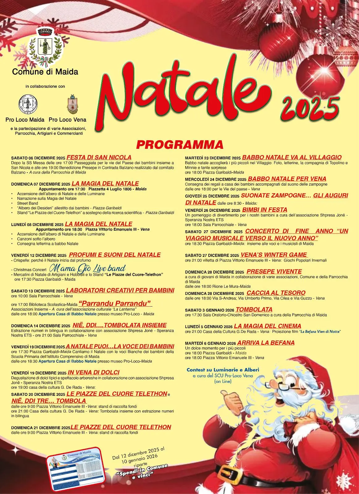 Locandina evento Natale a Maida