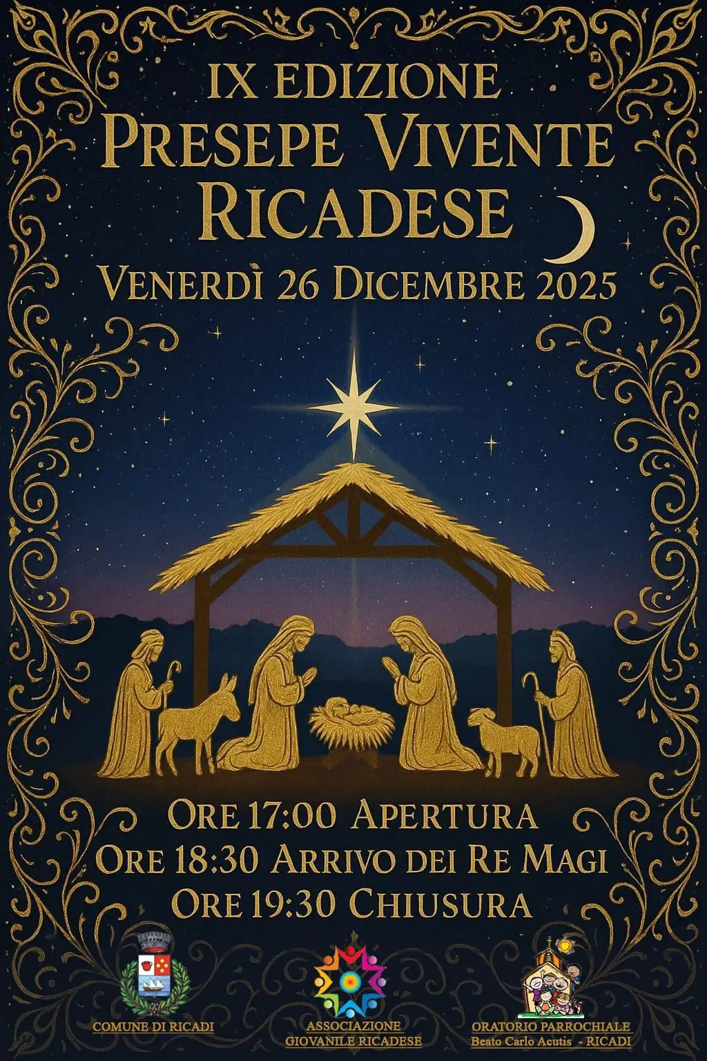 Locandina evento Presepe Vivente Ricadi