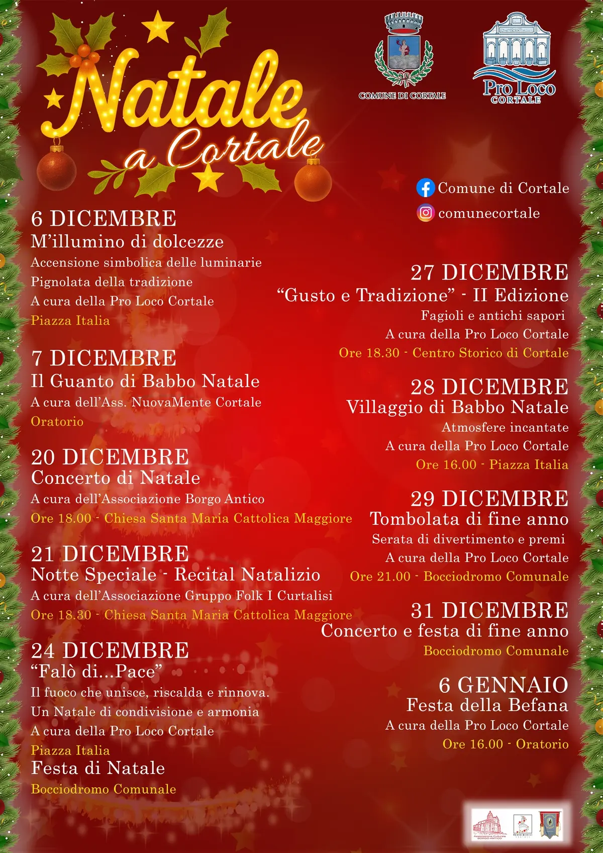 Locandina evento Natale a Cortale