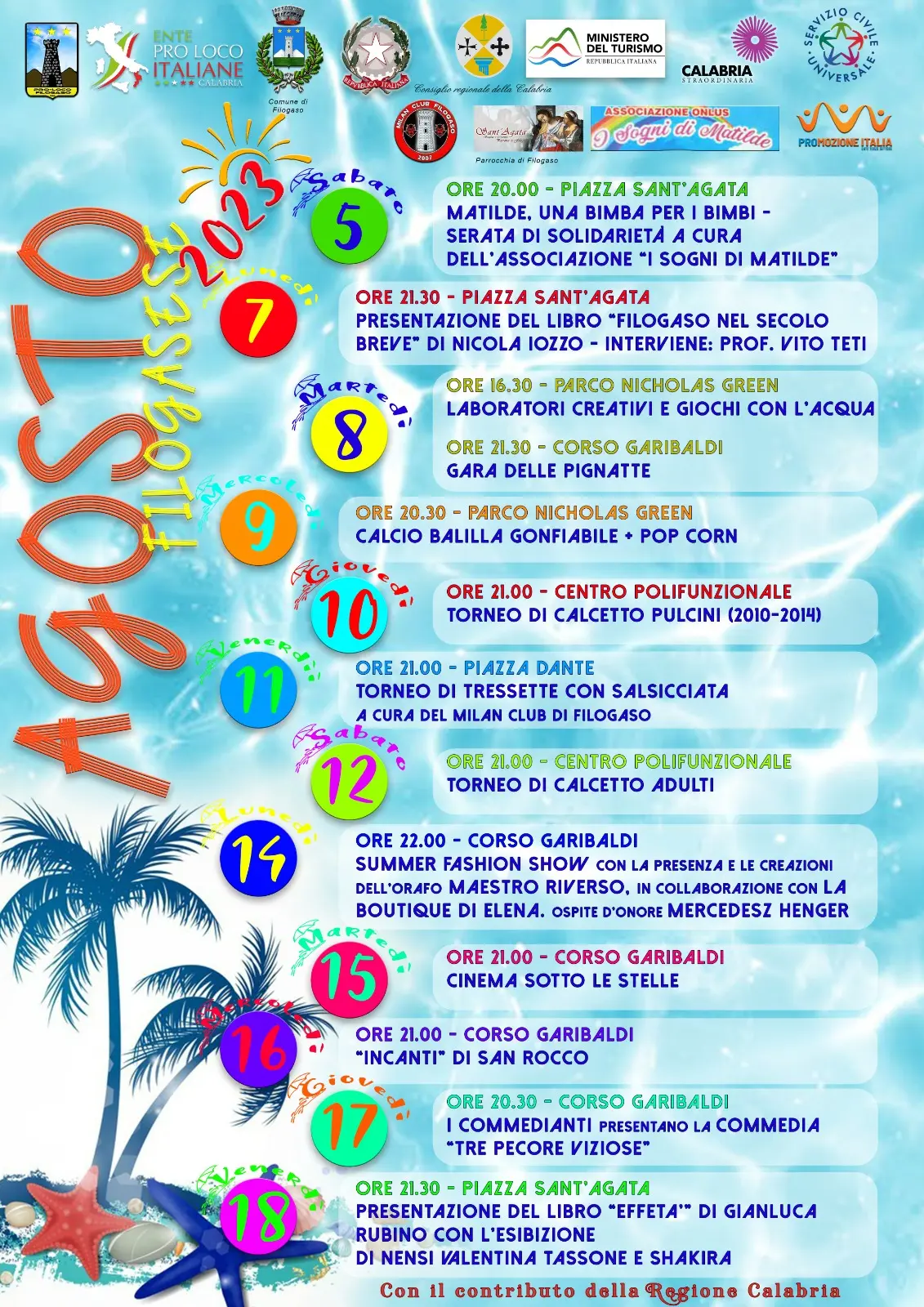 programma AGOSTO FILOGASESE 2023