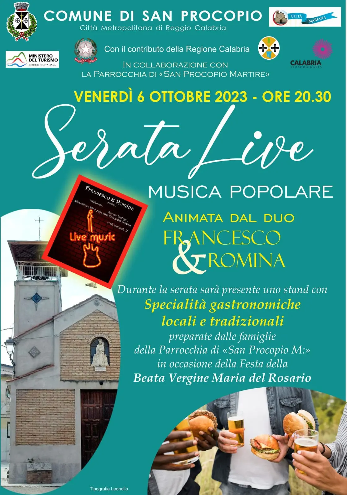 San Procopio serata Live