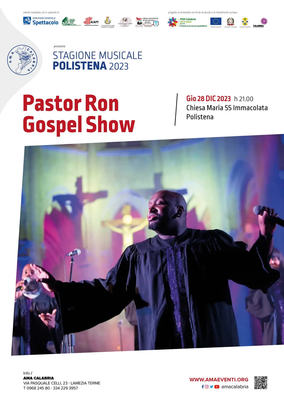 Polistena_Locandina A3 PASTOR RON GOSPEL SHOW