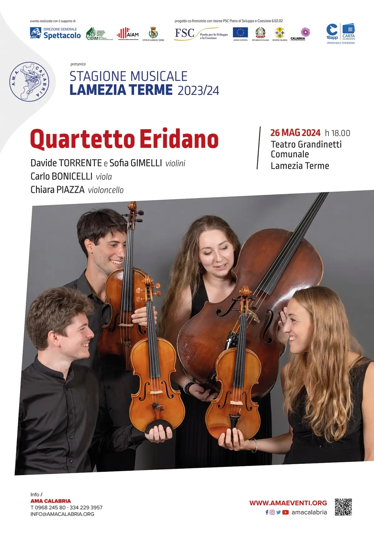 2024 05 26 Lamezia  QUARTETTO ERIDANO