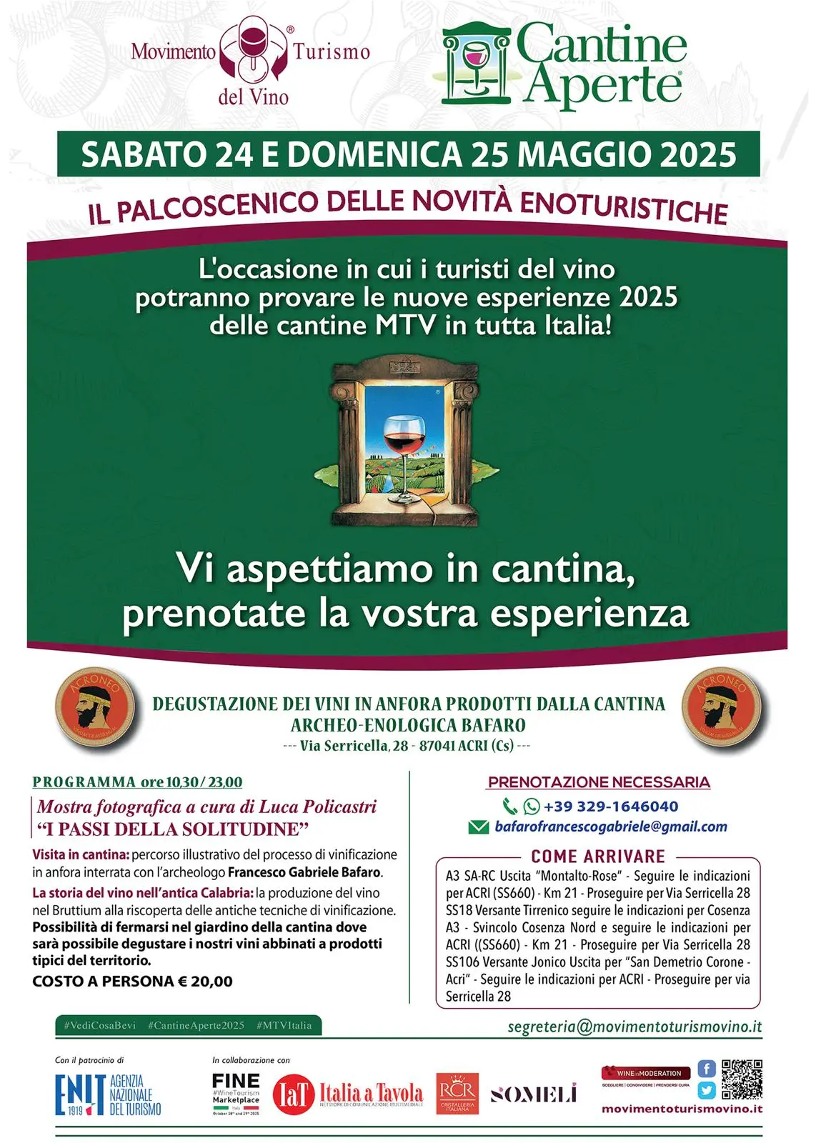 Cantine Aperte, Acroneo