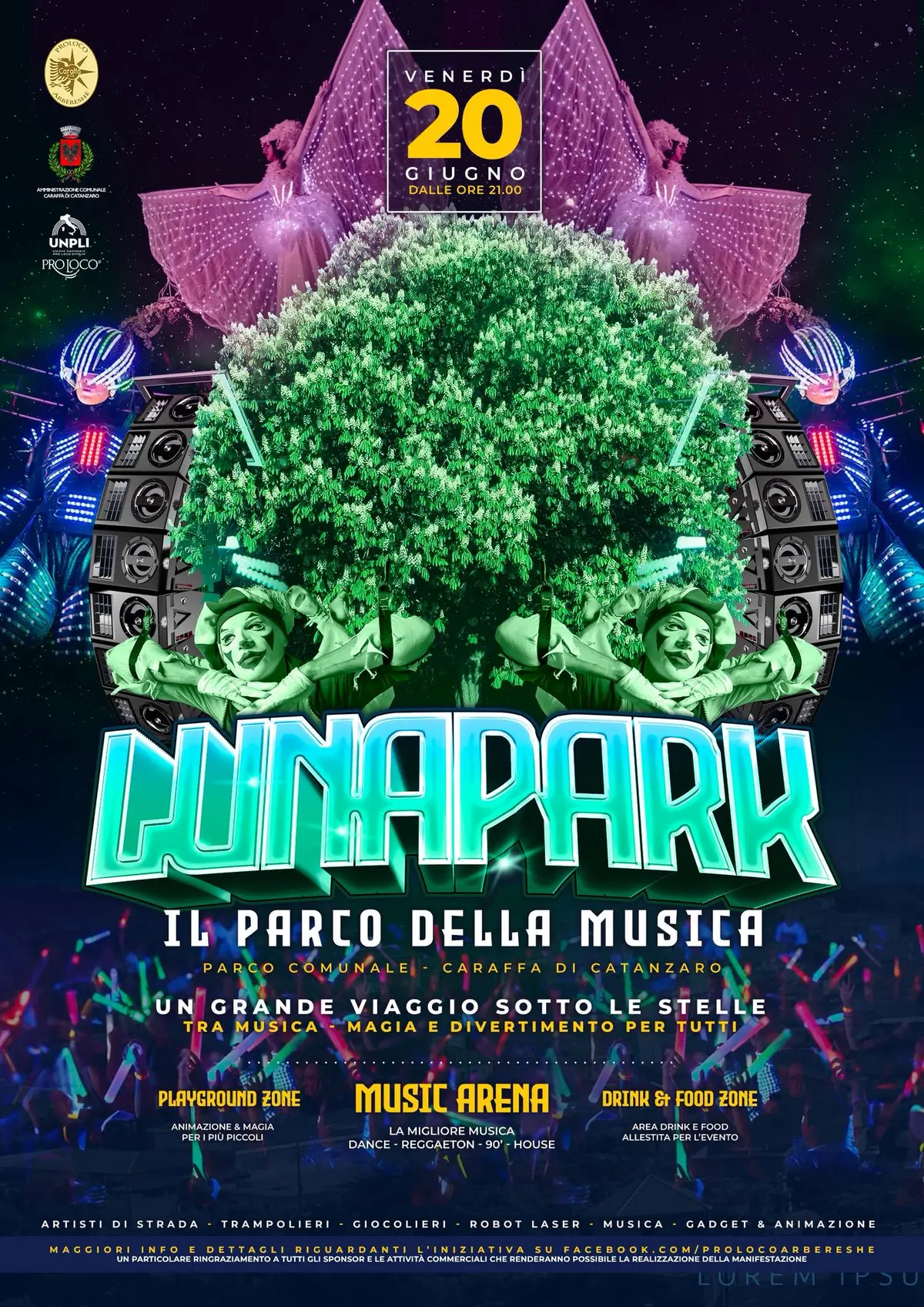 Evento LUNA PARK – Il Parco della Musica a Caraffa di Catanzaro