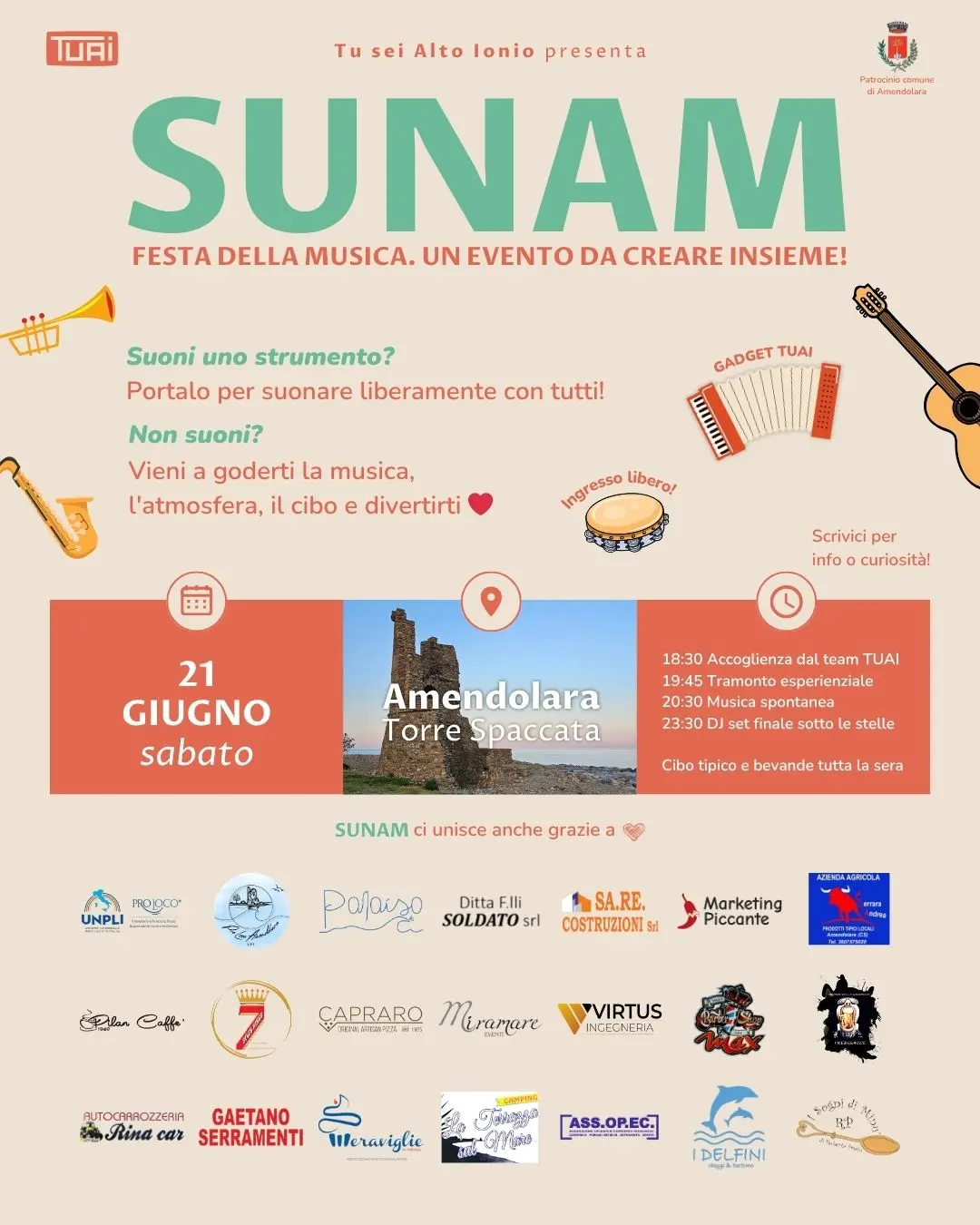 Locandina evento Sunam