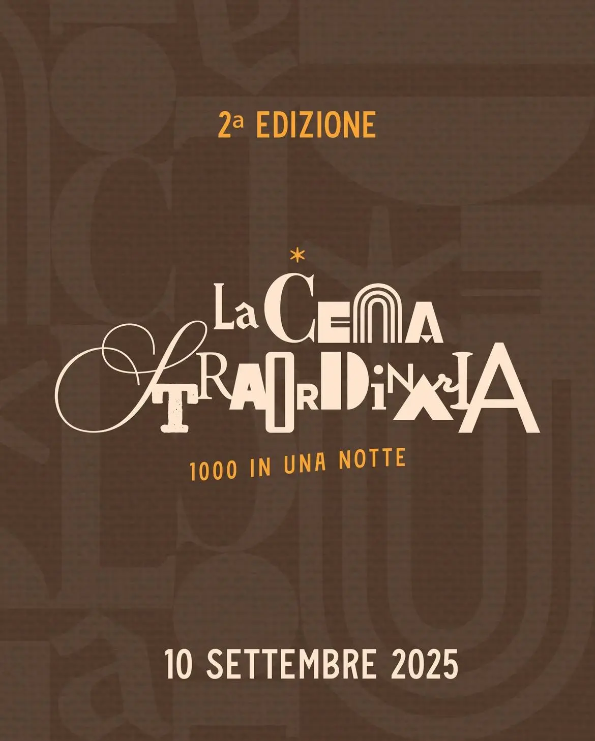 Locandina evento La Cena Straordinaria