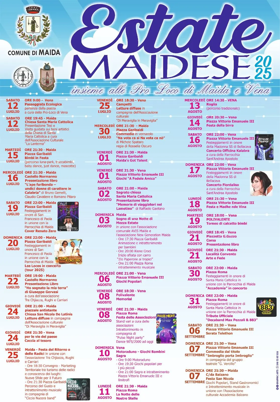 Calendario eventi Estate a Maida