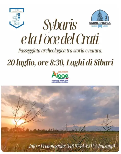 Locandina evento Sybaris e la Foce del Crati