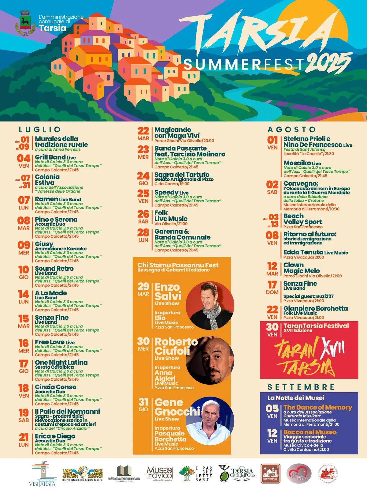 Calendario eventi Estate a Tarsia