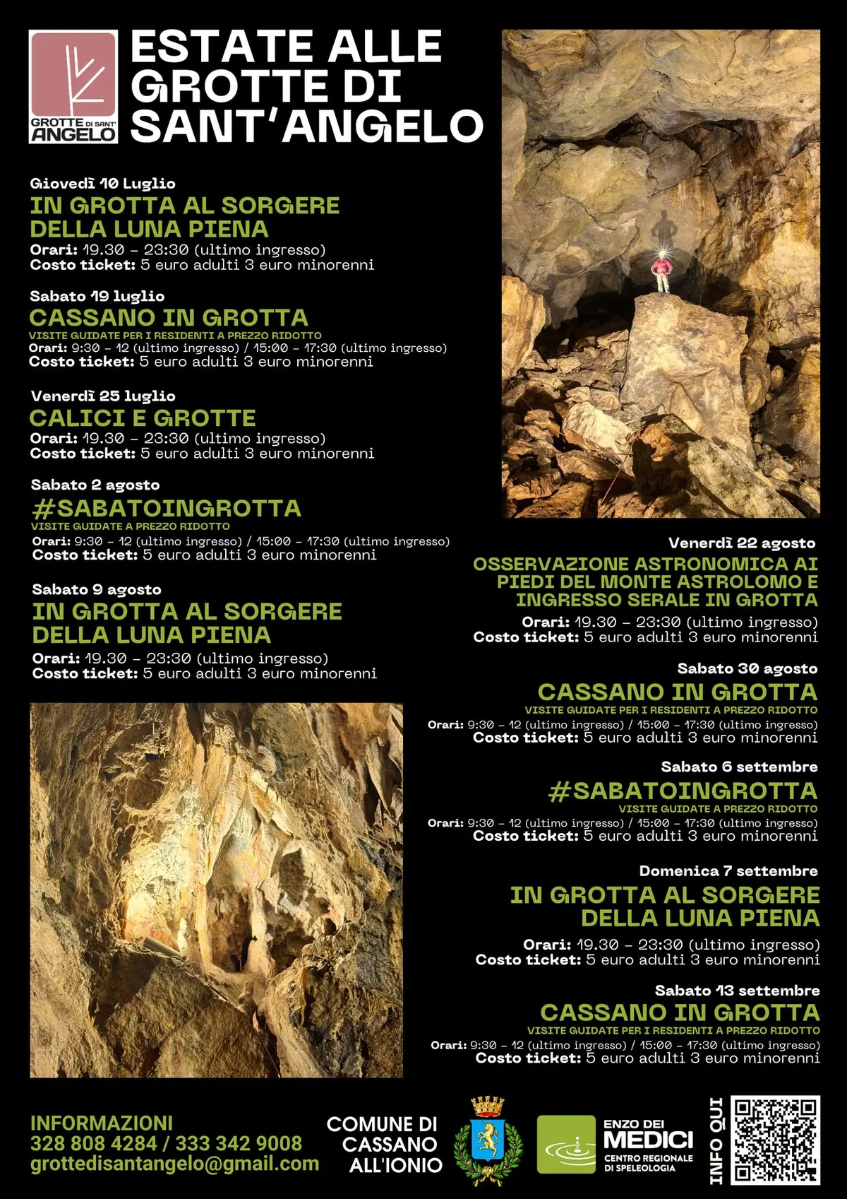 Calendario eventi Estate alle Grotte di Sant’Angelo