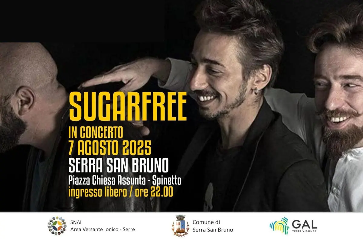 Locandina evento Sugarfree in concerto